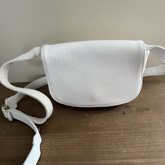 COACH Vintage Sonoma Small Flap Bag Natural Grain Leather Crossbody 4919 White - Picture 1 of 6